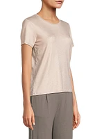 Soft Touch Metallic Crewneck T-Shirt