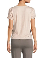 Soft Touch Metallic Crewneck T-Shirt