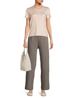 Soft Touch Metallic Crewneck T-Shirt