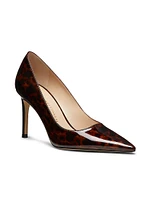 Power Tortoiseshell Patent Leather Pumps
