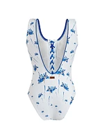 Herbie Lace-Up One-Piece Swimsuit