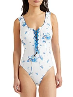 Herbie Lace-Up One-Piece Swimsuit