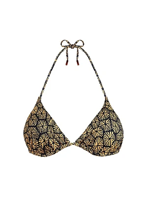 Carapaces Printed Triangle Bikini Top
