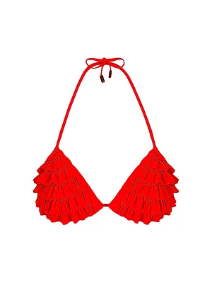 Ruffled Padded Bikini Top