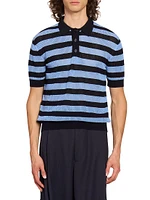 Mercy Striped Knit Polo Shirt