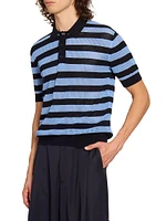Mercy Striped Knit Polo Shirt