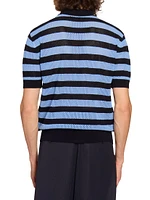 Mercy Striped Knit Polo Shirt