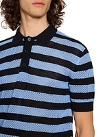 Mercy Striped Knit Polo Shirt