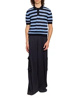 Mercy Striped Knit Polo Shirt