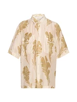Cass Silk Button-Front Shirt
