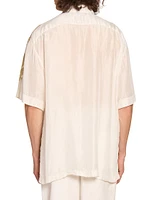 Cass Silk Button-Front Shirt