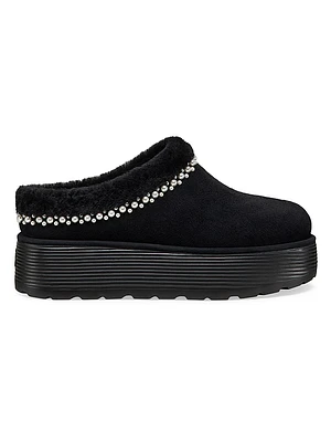 Nellie Shearling Platform Mules