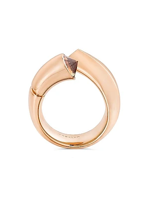 Oera 18K Rose Gold & Brown Diamond Ring