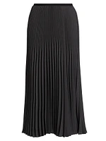 Matte Pleated Midi Skirt