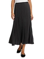 Matte Pleated Midi Skirt