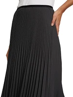 Matte Pleated Midi Skirt