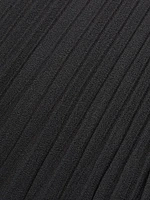 Matte Pleated Midi Skirt