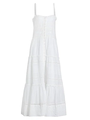 Divine Cotton & Lace Maxi Dress