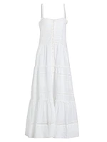 Divine Cotton & Lace Maxi Dress