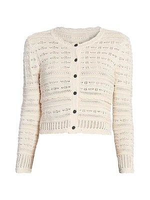 Ajaline Cotton Pointelle Cardigan