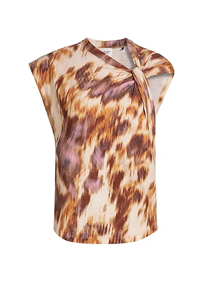 Nayda Twisted Cotton Jersey Top