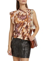 Nayda Twisted Cotton Jersey Top