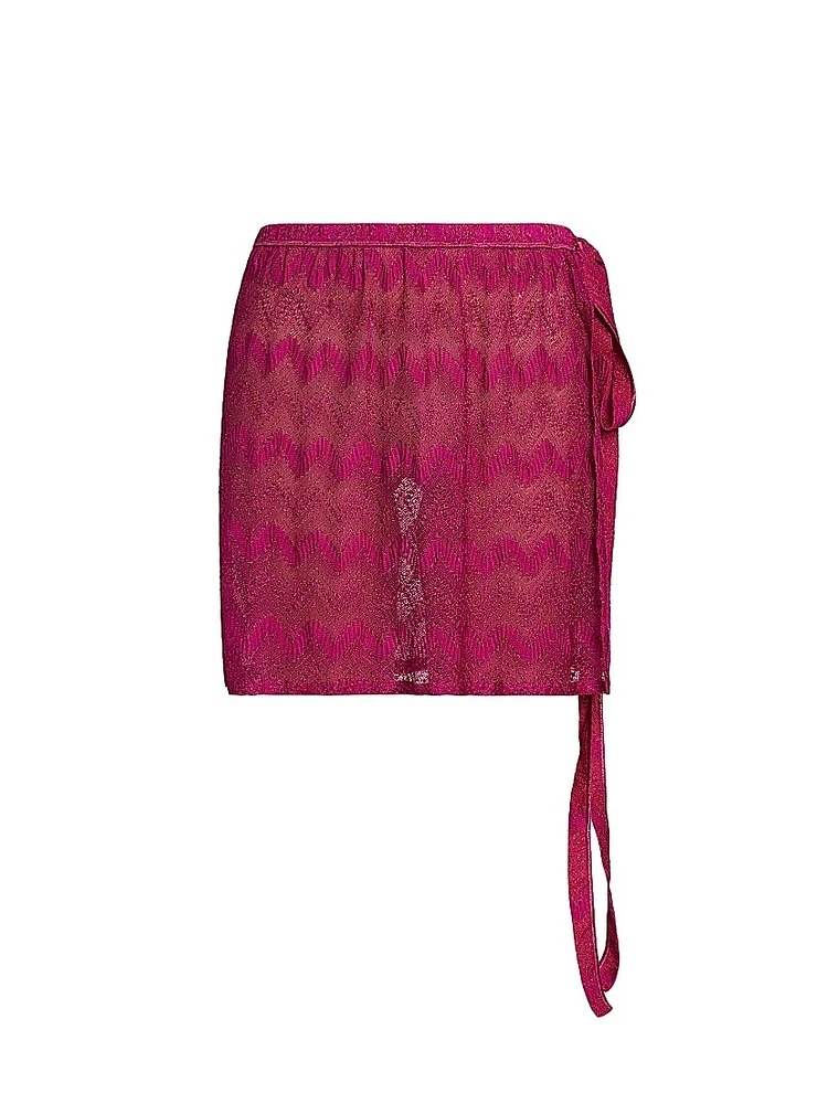 Chevron Knit Cover-Up Skirt