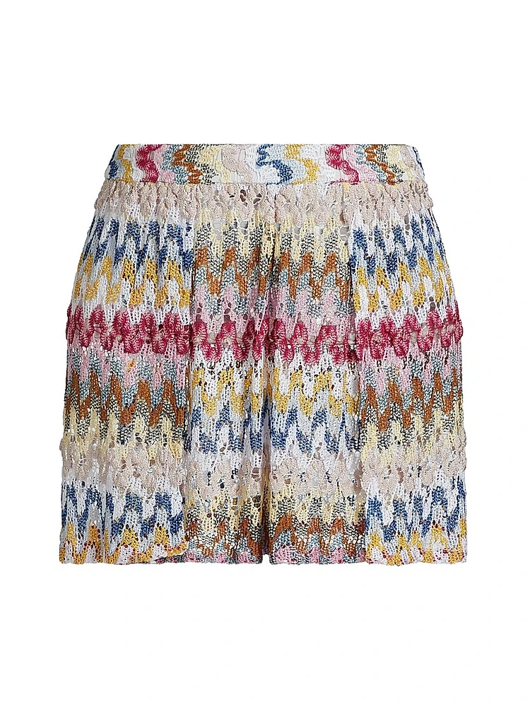 Raschel Lace Cover-Up Miniskirt