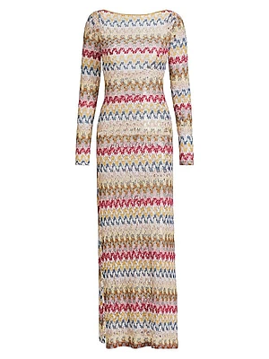 Raschel Lace Cover-Up Maxi dress