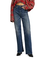 Jane Stretch High-Rise Straight-Leg Jeans