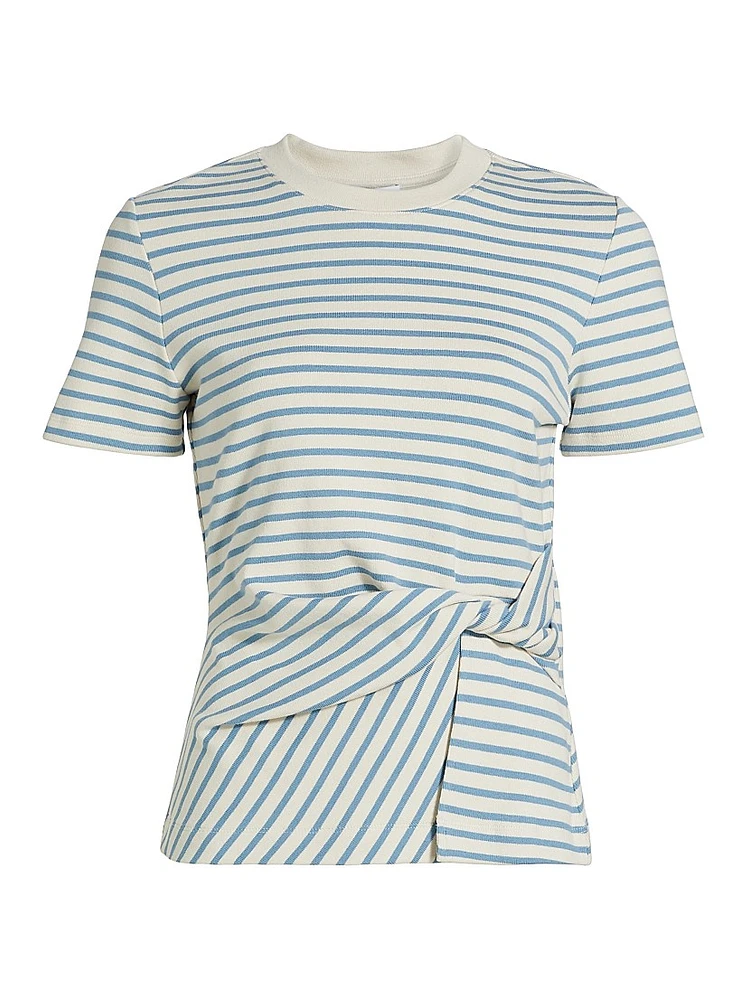 Carlita Striped Short-Sleeve Top