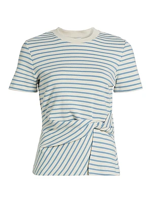 Carlita Striped Short-Sleeve Top