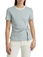 Carlita Striped Short-Sleeve Top