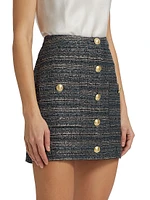 Zander Metallic Tweed Miniskirt