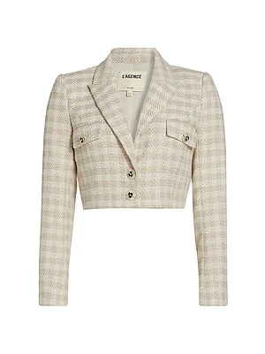 Maura Check Crop Blazer
