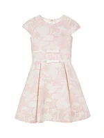Little Girl's & Girl's Joan Bow-Accented Jacquard Dress