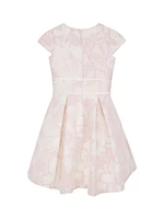 Little Girl's & Girl's Joan Bow-Accented Jacquard Dress