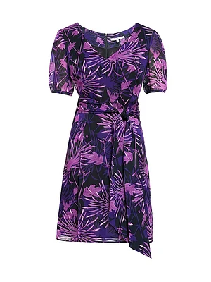 Floral Crinkle Georgette Minidress