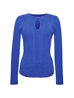 Ribbed Wool Long-Sleeve Top