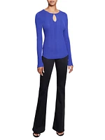 Ribbed Wool Long-Sleeve Top