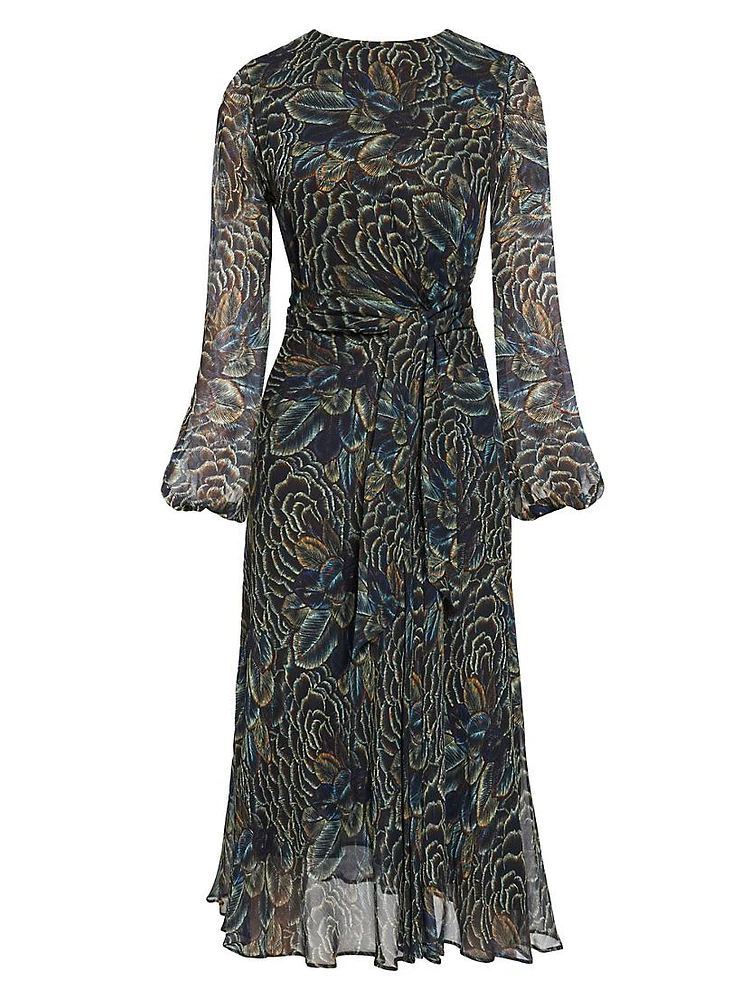 Callie Floral Georgette Midi-Dress