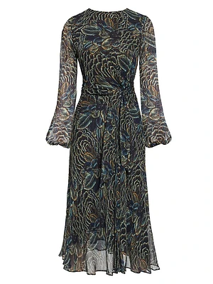 Callie Floral Georgette Midi-Dress