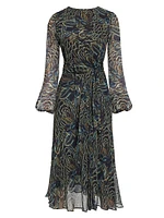 Callie Floral Georgette Midi-Dress