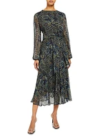 Callie Floral Georgette Midi-Dress