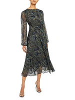 Callie Floral Georgette Midi-Dress