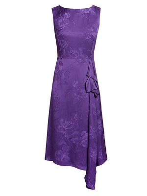 Floral Jacquard Midi-Dress