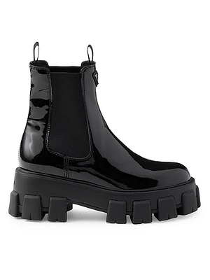 Monolith Patent Leather Booties