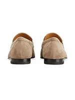 Logo-Detailed Suede Loafers