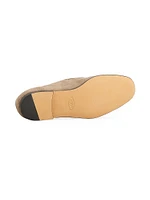 Logo-Detailed Suede Loafers