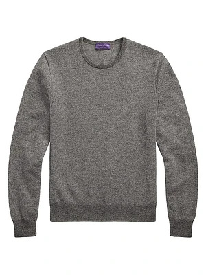 Birdseye Jacquard-Knit Cashmere Sweater